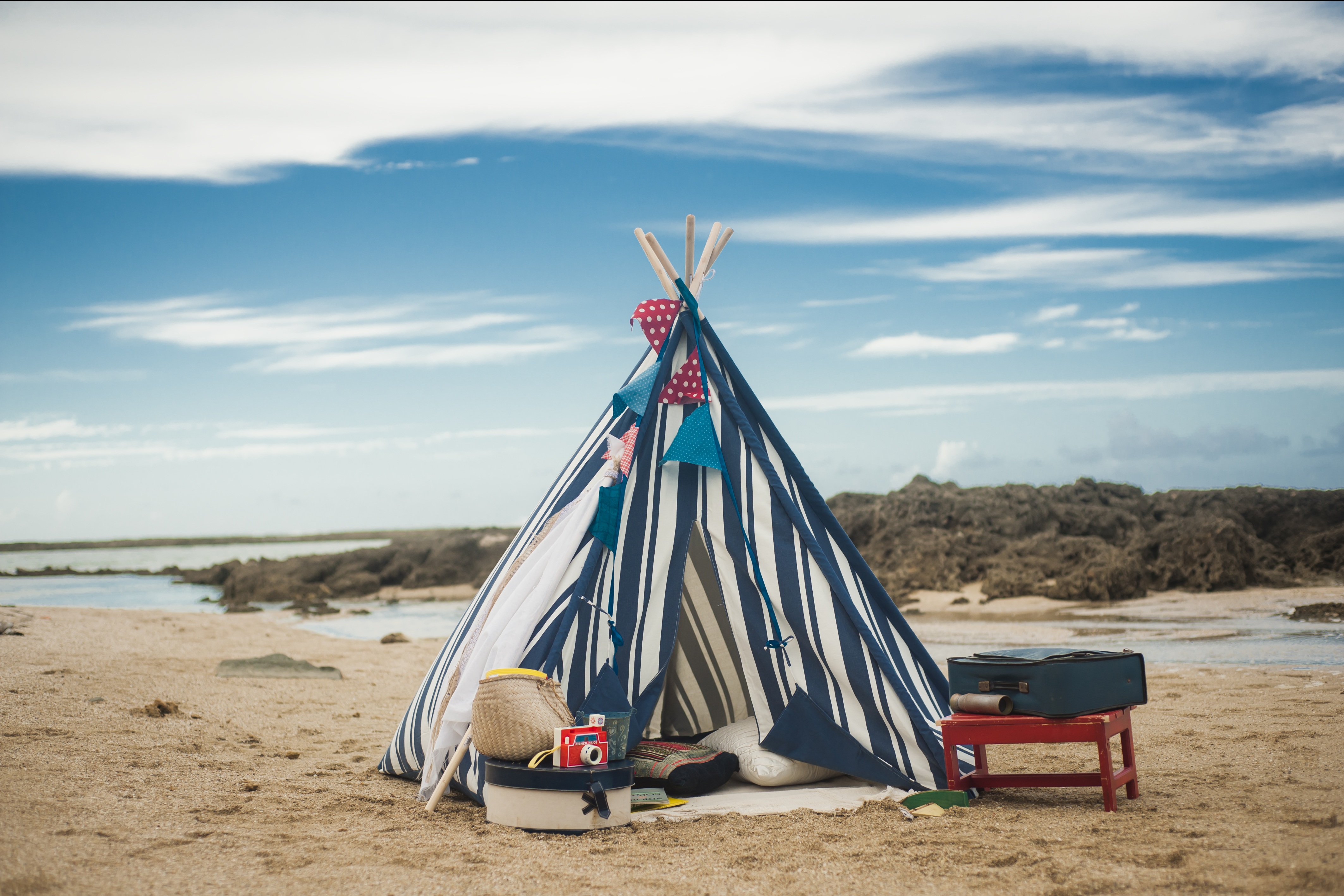 Teepee/tent at the beach