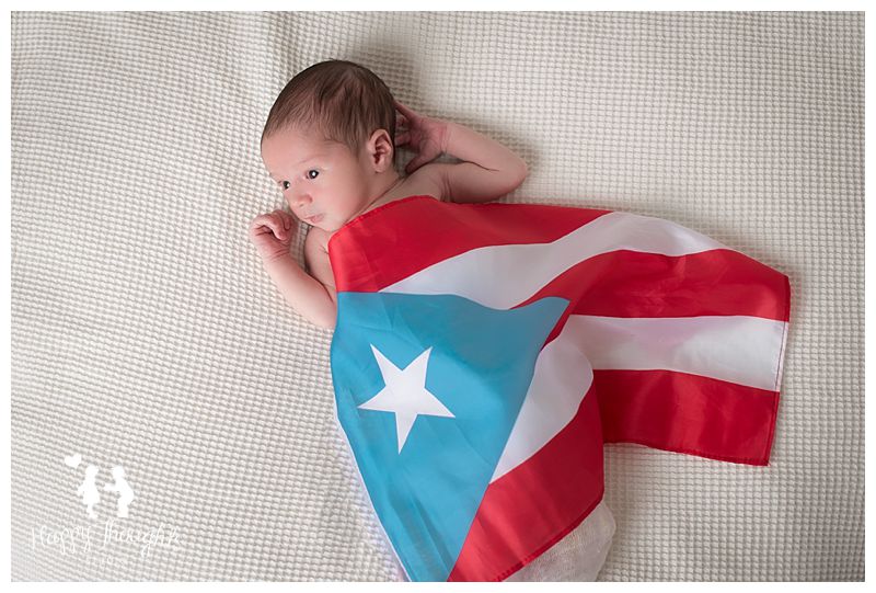 Baby with Puertorrican flag