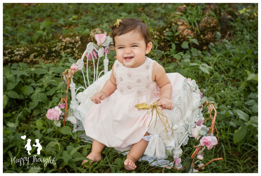 Princess baby in beautiful garden Baby Photography