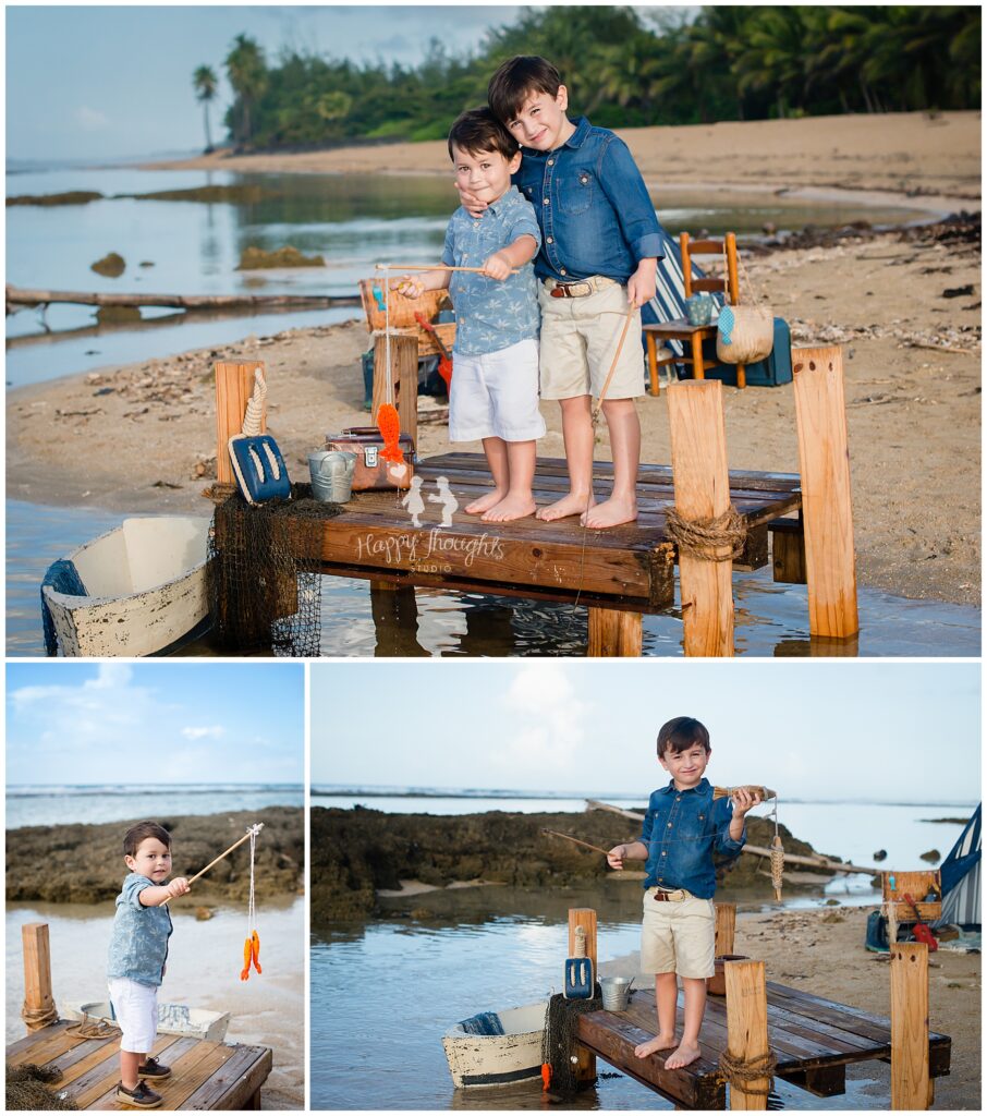 gone fishing Puerto Rico beach photography session
